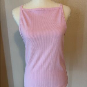 Free People Light Pink Ribbed Tank Top